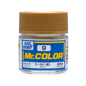 Bote de pintura color oro de Mr Hobby de la gama de lacas con referencia C-009