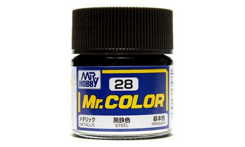 Bote de pintura de 10ml en color acero de Mr Hobby referencia C-028