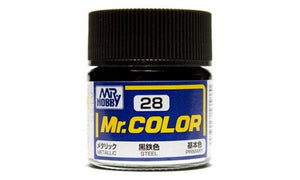 Bote de pintura de 10ml en color acero de Mr Hobby referencia C-028