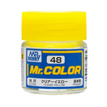 Bote de pintura color amarillo transparente de Mr Hobby de la gama de lacas con referencia C-048