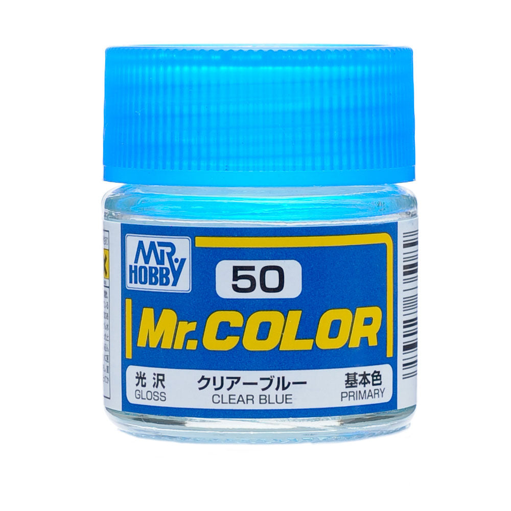 Bote de pintura de 10ml color azul transparente de Mr Color referencia C-050