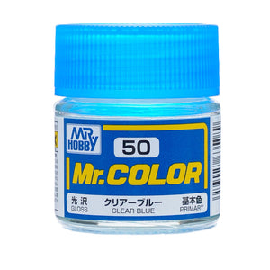 Bote de pintura de 10ml color azul transparente de Mr Color referencia C-050
