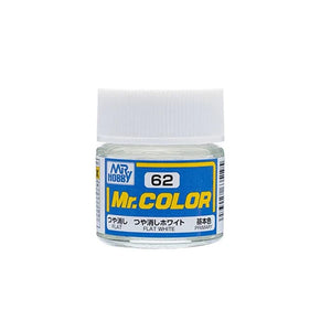 Bote de pintura esmalte de 10ml de color Blanco mate de Mr. Hobby referencia C-062