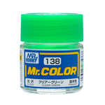 Bote de 10ml de pintura de color Verde Transparente de Mr Hobby referencia C-138