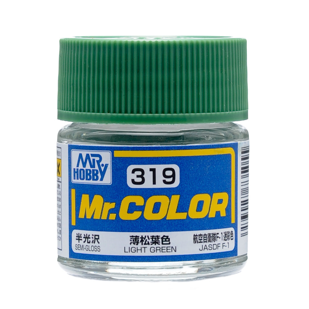Bote de 10ml de pintura color Verde claro satinado de Mr Hobby referencia C319