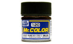 Bote de pintuta de 10ml de Mr. Color referencia C120 color RLM80 Olive Green