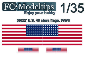 FC MODEL TREND (1/35) Banderas adaptables Estados unidos 48 estrellas, WWII