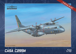 Portada de la maqueta del avión de transporte Casa C295M en escala 1:72 de Answer referencia A72034