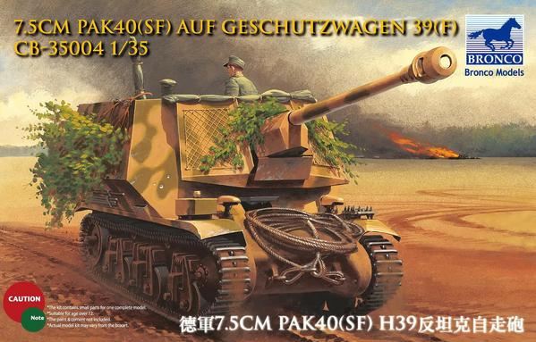BRONCO (1/35) 7.5cm PaK40(SF) auf Geschutzwagen 39(F) Marder I