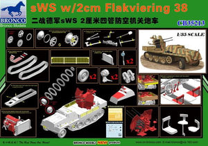 BRONCO (1/35) sWS w/2 cm Flakvierling 38