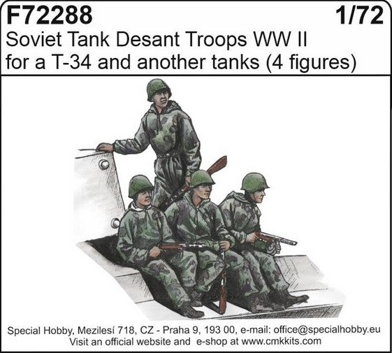 CMK (1/35) Soviet Tank Desant Troops WWII (4fig.)