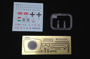 Fotograbado, calcas y transparentes de la maqueta de la tanqueta italiana CV3/33 en escala 1:35 de Bronco referencia CB35125