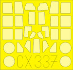 Hoja de máscaras para maquetas de Tamiya del caza japonés A6M2b Zero o Rufe en escala 1:72 de Eduard referencia CX337