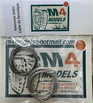 Cables de distintas medidas para remolque de vehiculos hechos en cobre del fabricante M4 Models