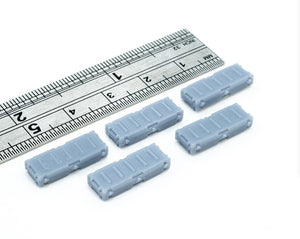 Foto de cajas de 120cm para transportar equipamiento militar moderno en escala 1:72 de Necora Models referencia 72013