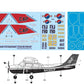 Calcas de la maqueta del avión de patrulla civil aérea Cessna 172 en escala 1:48 de Academy referencia 12367