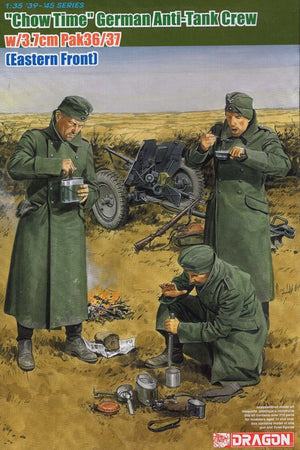 Portada de la caja de la maqueta de dotación alemana de cañón anti-carro Pak35/36 en escala 1:35 de Dragon referencia 6697