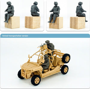 Figuras de tripulacion de vehiculo tactico americano MRZR D4 de Maic Factory 7502