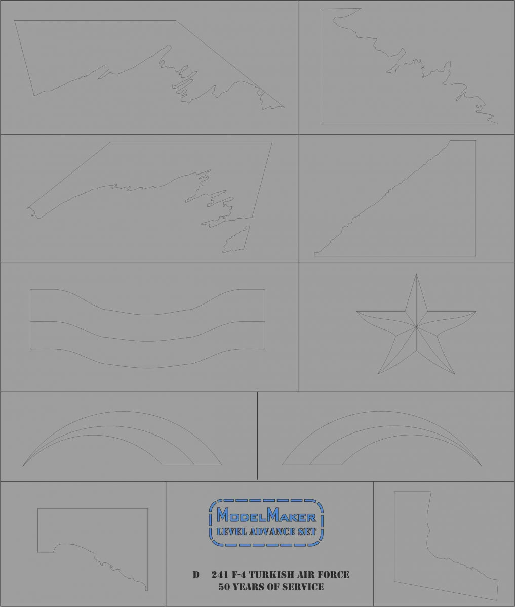 Mácaras del set para  F-4 Phatom turcos 50 aniversario en escala 1:48 de ModelMarker referencia D48241