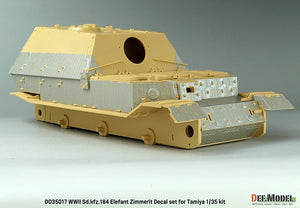 DEF MODEL (1/35) WWII German Sd.Kfz.184 Elefant Zimmerit Coating Decal set