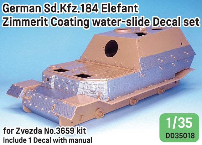 DEF MODEL (1/35) Elefant Zimmerit Coating Decal set