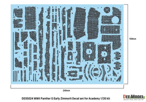 DEF MODEL (1/35) Panther Ausf.G Early Zimmerit Coating Decal set