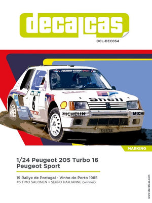 DECALCAS (1/24) Peugeot 205 Turbo 16 Team Peugeot Sport sponsored by Shell - 1985