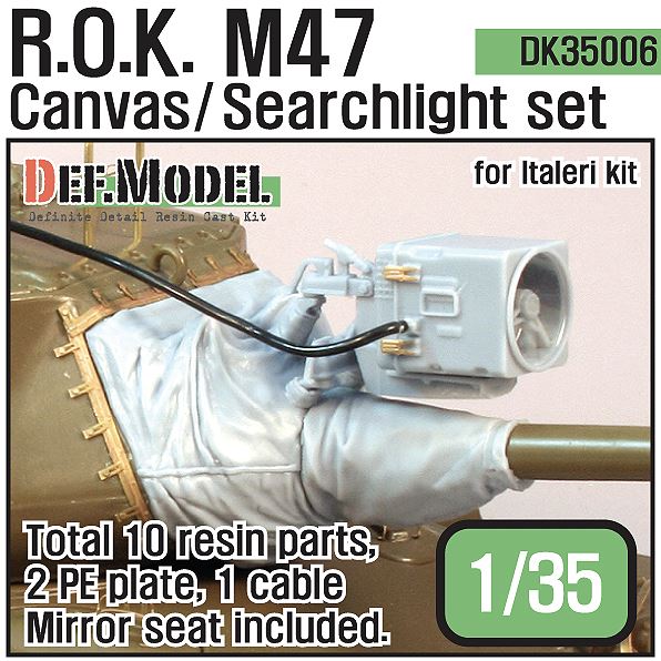 DEF MODEL (1/35) R.O.K M47 PATTON Canvas/Searchlight set (for Italeri kit)