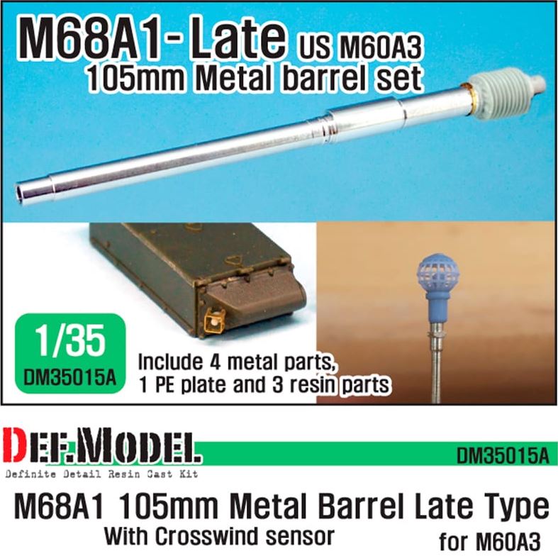 DEF MODEL (1/35) M68A1 105mm Metal Barrel Late Type (M60A3)