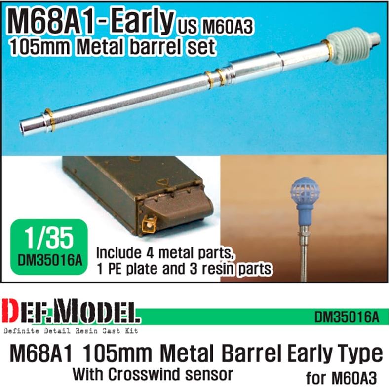 DEF MODEL (1/35) M68A1 105mm Metal Barrel Early Type (M60A3)