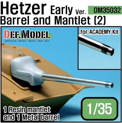DEF MODEL (1/35) Hetzer Early Gun Barrel and Mantlet Set (2)