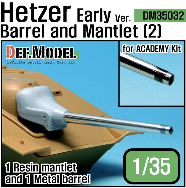 DEF MODEL (1/35) Hetzer Early Gun Barrel and Mantlet Set (2)