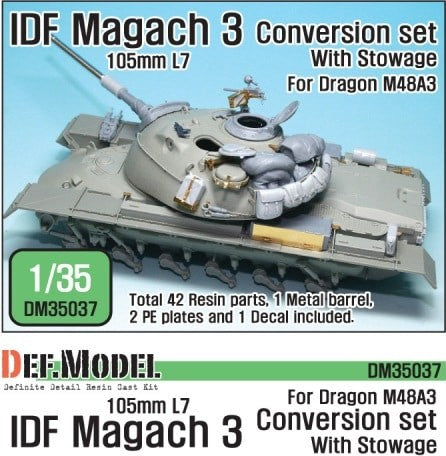 DEF MODEL (1/35) IDF Magach 3 105mm conversion Set (for Dragon)