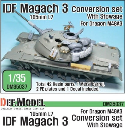 DEF MODEL (1/35) IDF Magach 3 105mm conversion Set (for Dragon)