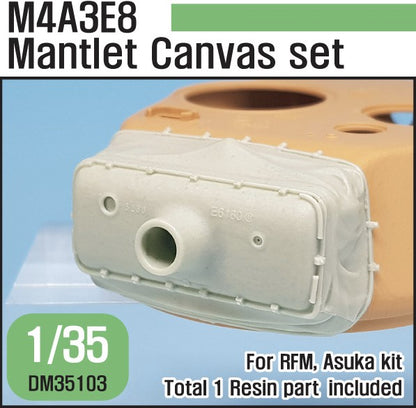 DEF MODEL (1/35) M4A3E8 Mantlet Canvas Cover set (for RFM, Asuka)
