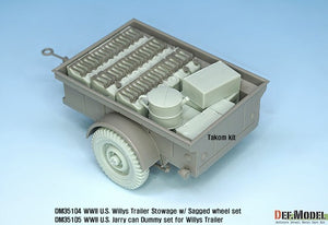 MODELLO DEF (1/35) WW2 Set di taniche di jeery americane (per kit rimorchio Jeep)