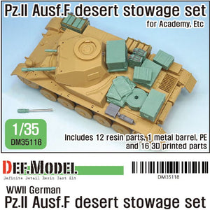 DEF MODEL (1/35) WWII German Pz.II Ausf.F Desert stowage set