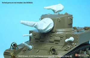 DEF MODEL (1/35) Set di mitragliatrice M3 Stuart americana della Seconda Guerra Mondiale con copertura in tela