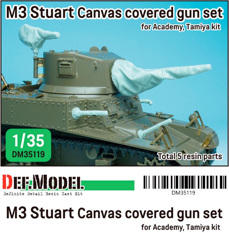 DEF MODEL (1/35) WWII US M3 Stuart Canvas covered gun set