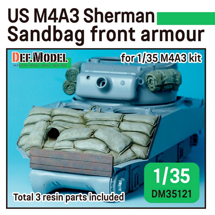 DEF MODEL (1/35) WWII US M4A2/A3 Sherman sandbag 47º front armour