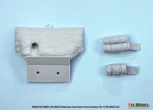 DEF MODEL (1/35) WWII US M4A2/A3 Sherman Concrete 47º front armour (for M4A2/A3 kit)