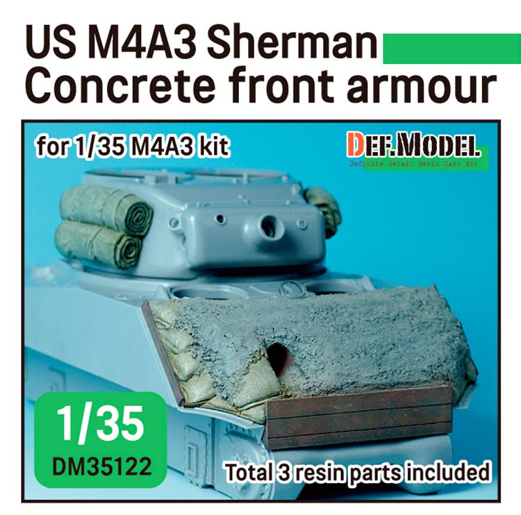 DEF MODEL (1/35) WWII US M4A2/A3 Sherman Concrete 47º front armour (for M4A2/A3 kit)