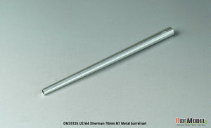 Componentes del set de tubo de cañón M1 de 76mm para tanques Sherman de Def Model referencia DM35135