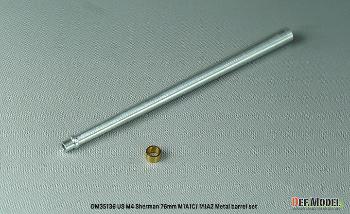 Componentes del set de tubo de cañón M1 de 76mm para tanques Sherman de Def Model referencia DM35136