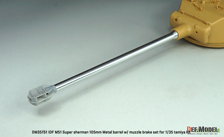 Foto del set de tubo de cañón y bocachas para el M51 Super Sherman del IDF en escala 1:35 de Def Model referencia DM35151