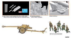 DRAGON (1/35) 7.5cm PaK 40 Late Type w/Fallschirmjäger Anzio 1944