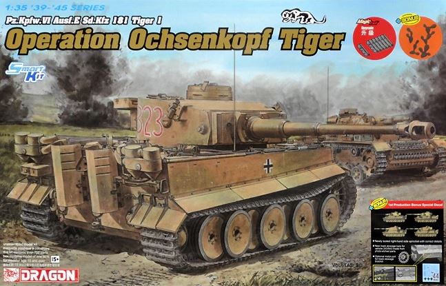 DRAGON Pz.Kpfw. VI Ausf. E Sd.Kfz.181 Tiger "131" Early Production s.Pz.Abt.504 Tunisia (Smart Kit)