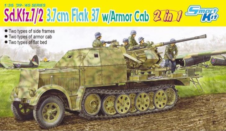 DRAGON (1/35) Sd.Kfz. 7/2 3.7cm Flak 37 w/Armor Cab