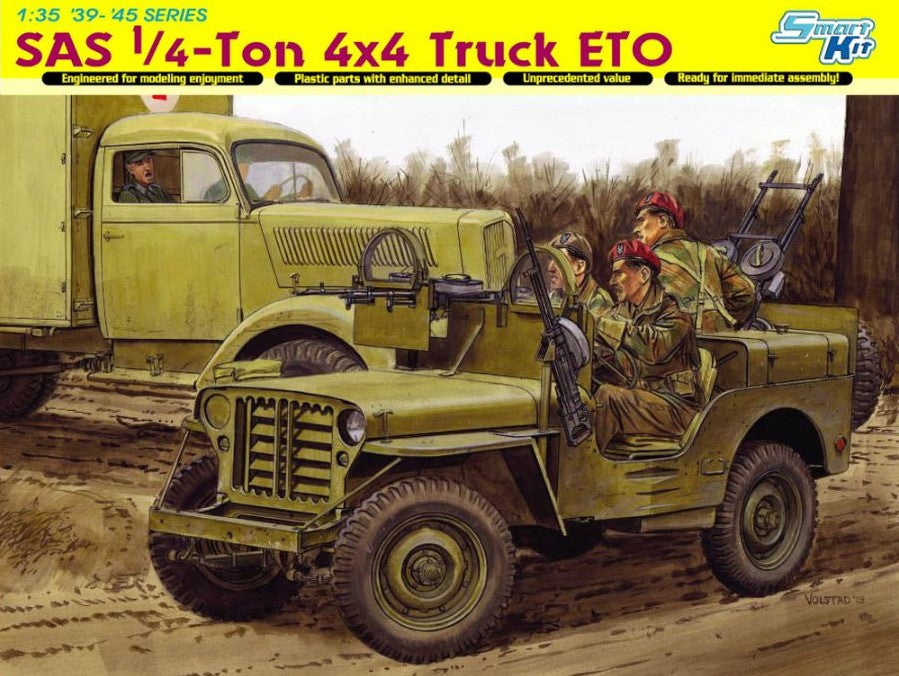DRAGON (1/35) SAS Raider 1/4 Ton 4x4 Truck ETO 1944 + 2nd SAS Regiment Figure Set