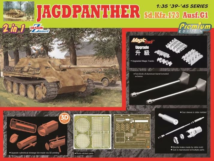 DRAGON (1/35) Jagdpanther Ausf.G1 (Premium Edition) - Early Production w/Zimmerit / Late Production (2 in 1)
